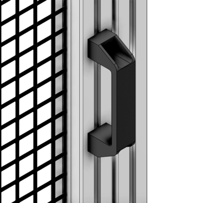 50-210-3SS MODULAR SOLUTIONS 120 GRAY NYLON PULL HANDLE STAINLESS STEEL HARDWARE 26MM X 137MM X 41MM